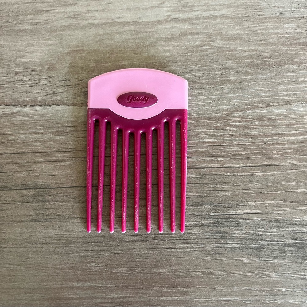 Vintage Goody Hair Pick Lift Comb Non Slip Handle Retro 90s USA Pink - Picture 3 of 12